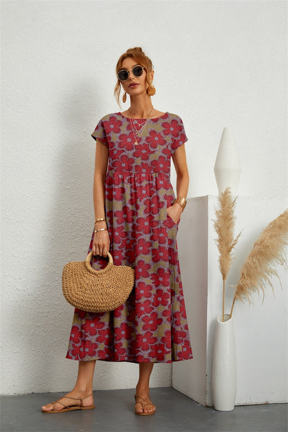 Vestido Midi Floral Mujer