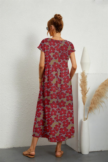 Vestido Midi Floral Mujer