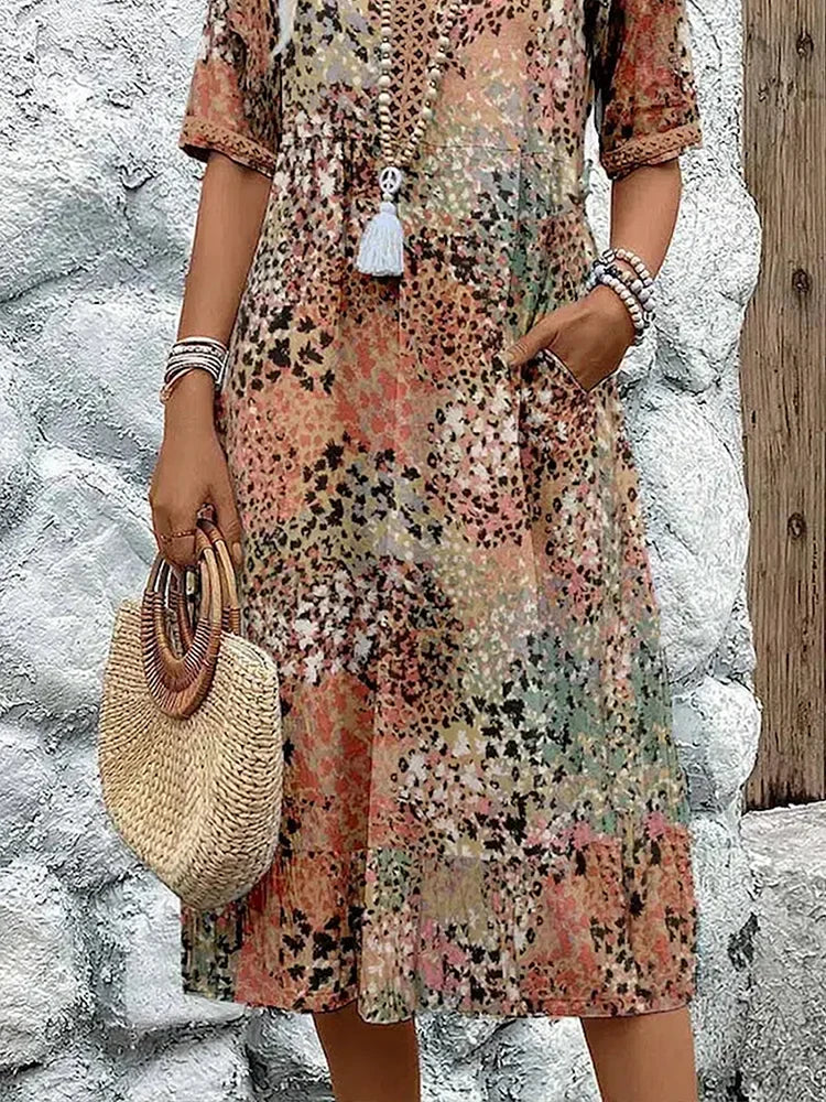 Vestido Midi Escote V