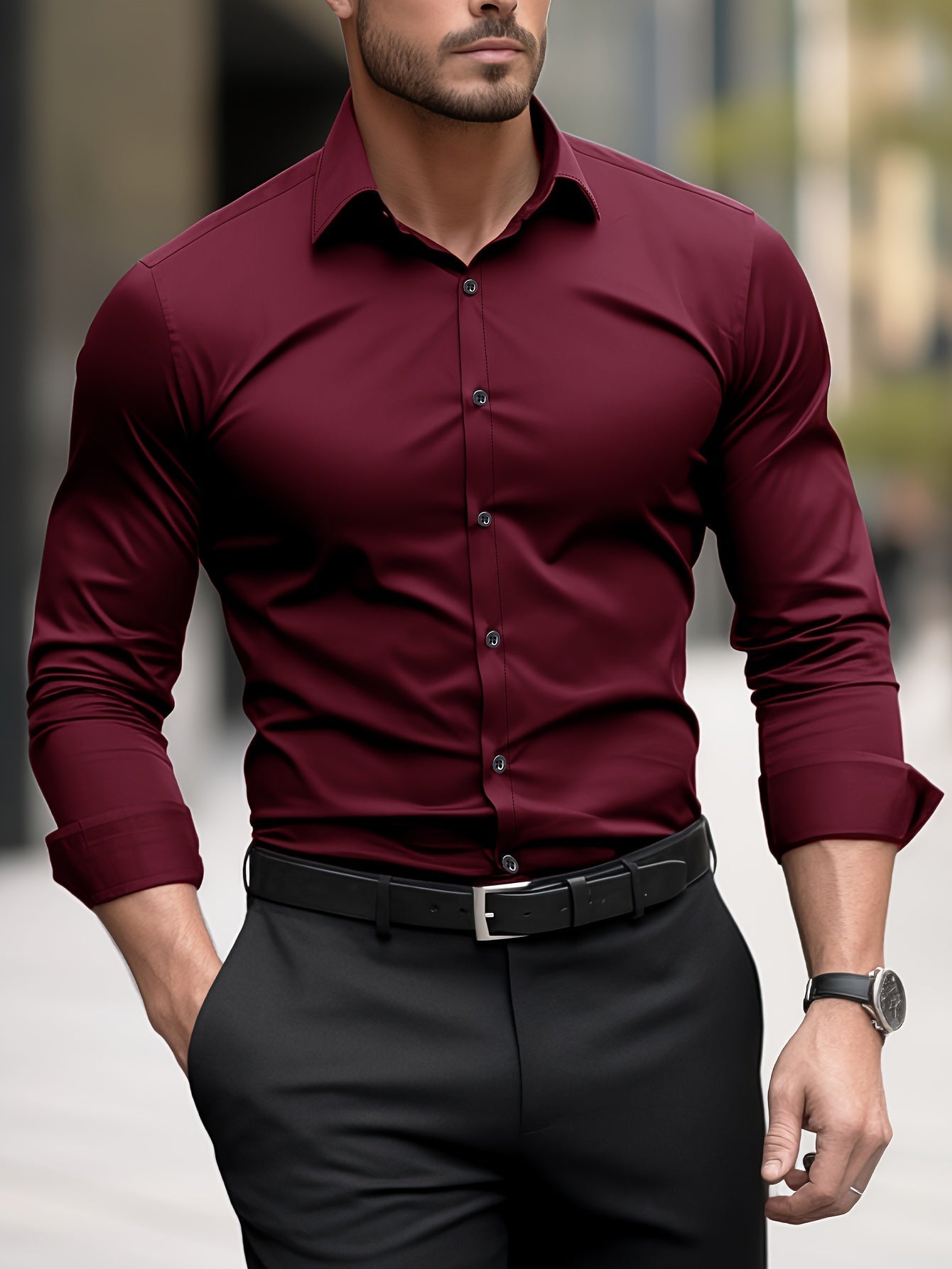 Camisa Solapa Hombre