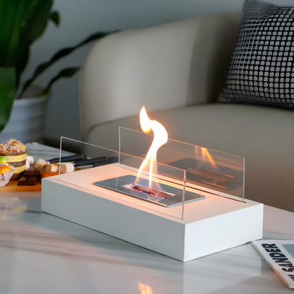 Chimenea Mesa Cristal Entrada