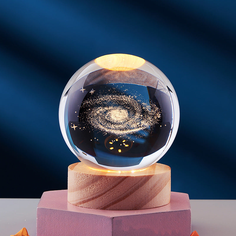 Lámpara Nocturna Cristal 3D
