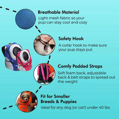 Mochila Mascotas Transpirable Ajustable