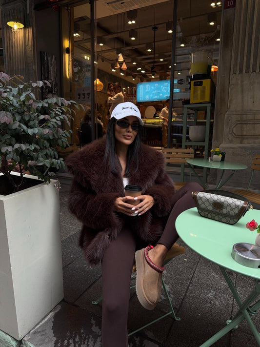 Abrigo Mujer Piel Sintética