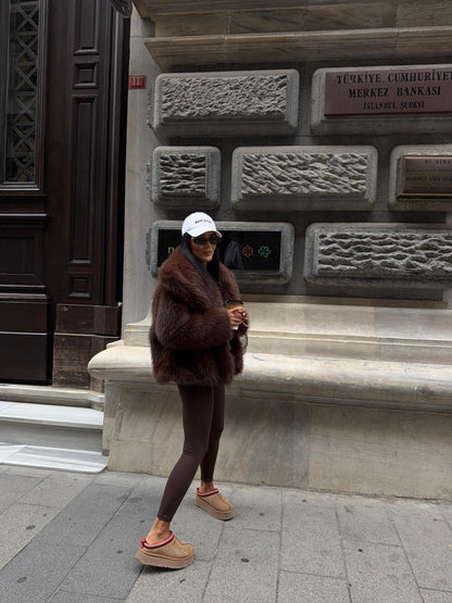 Abrigo Mujer Piel Sintética