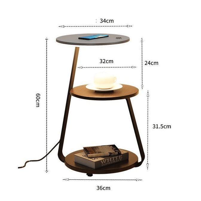 Mesa Auxiliar LED Inalámbrica