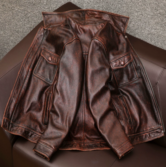 Chaqueta Cuero Hombre