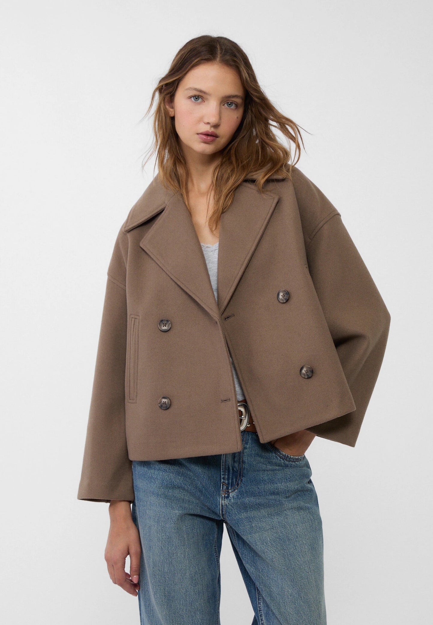 Chaqueta Mujer Corta Doble