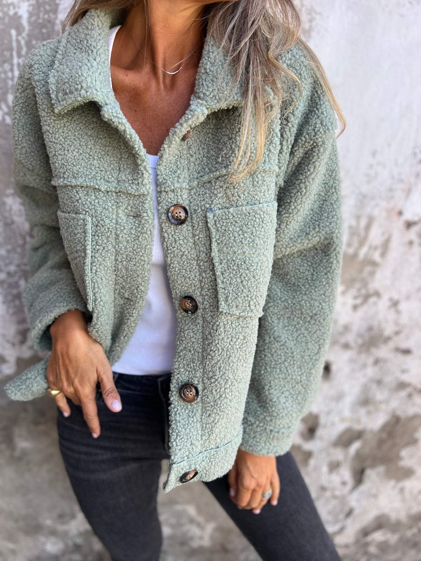Abrigo Teddy Fleece Mujer