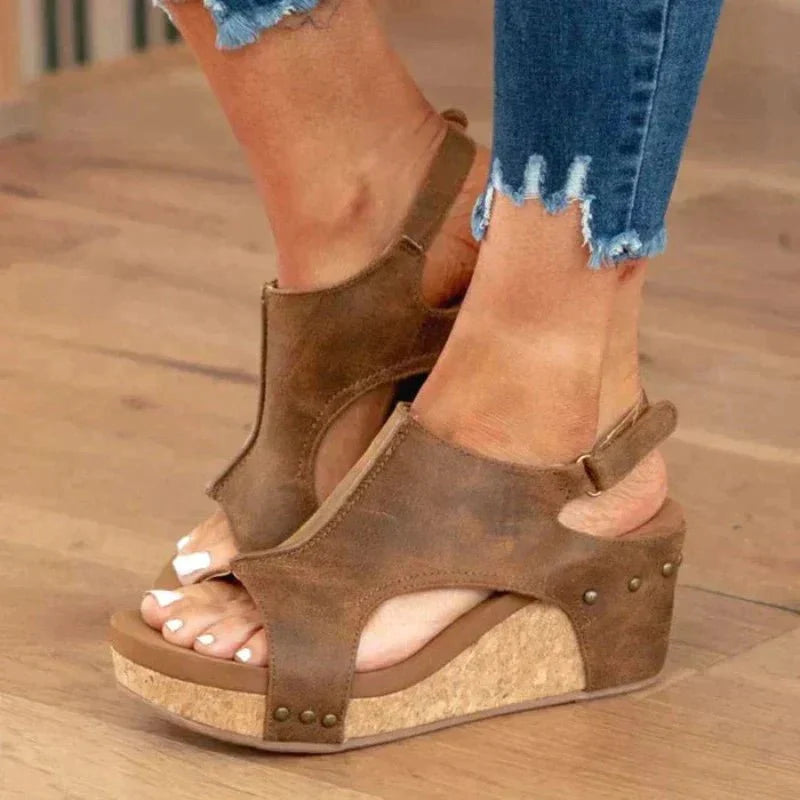 Sandalias Ortopédicas Mujer Cuero