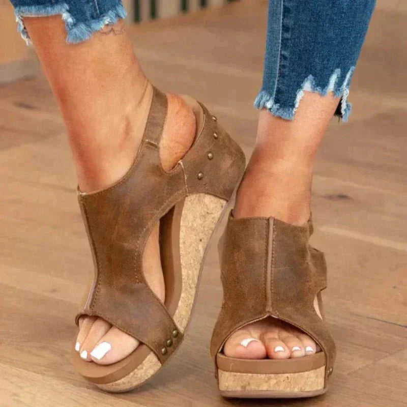 Sandalias Ortopédicas Mujer Cuero
