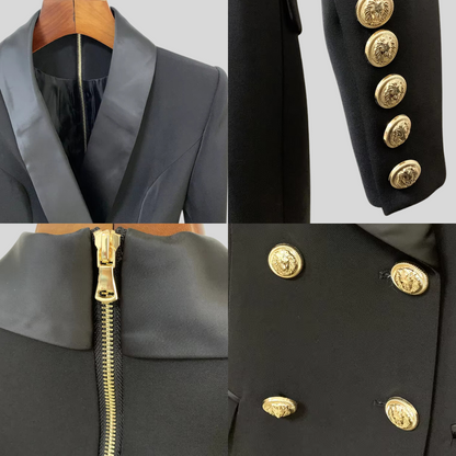 Vestido Blazer Satén