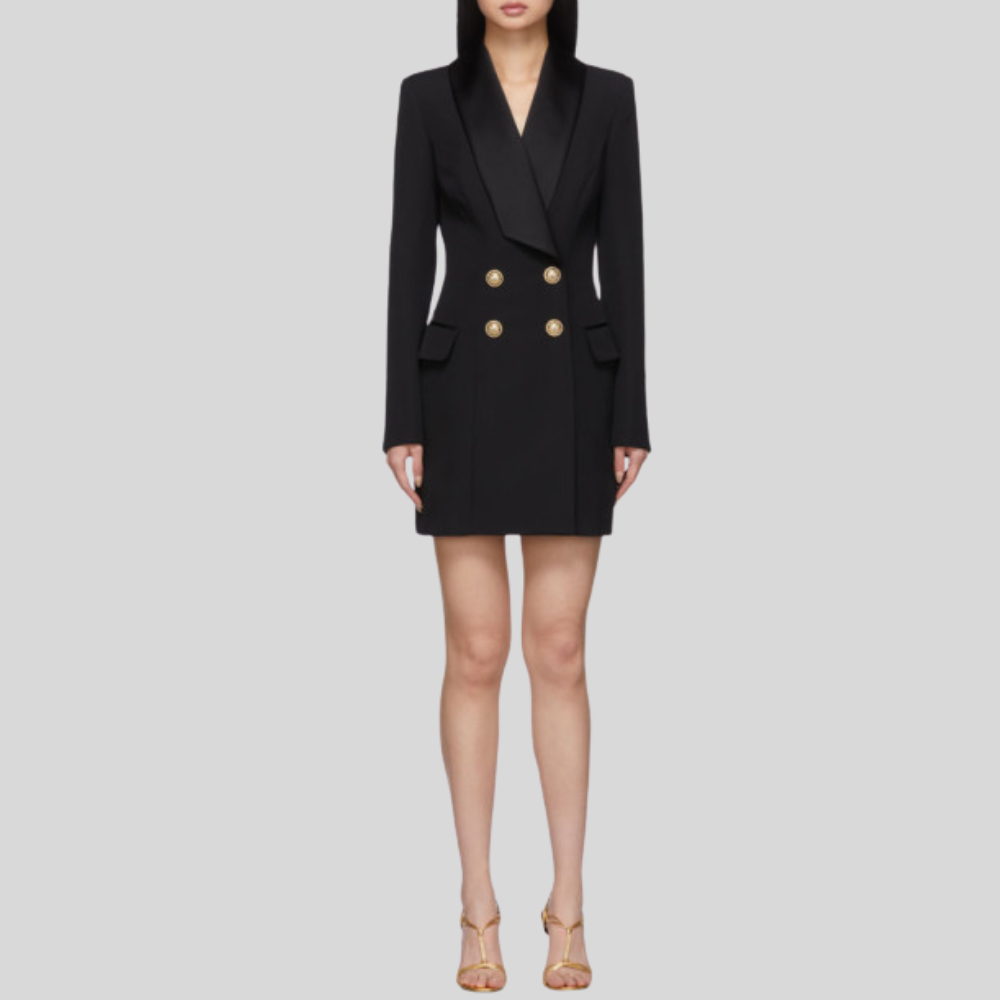 Vestido Blazer Satén