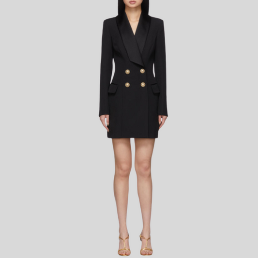 Vestido Blazer Satén