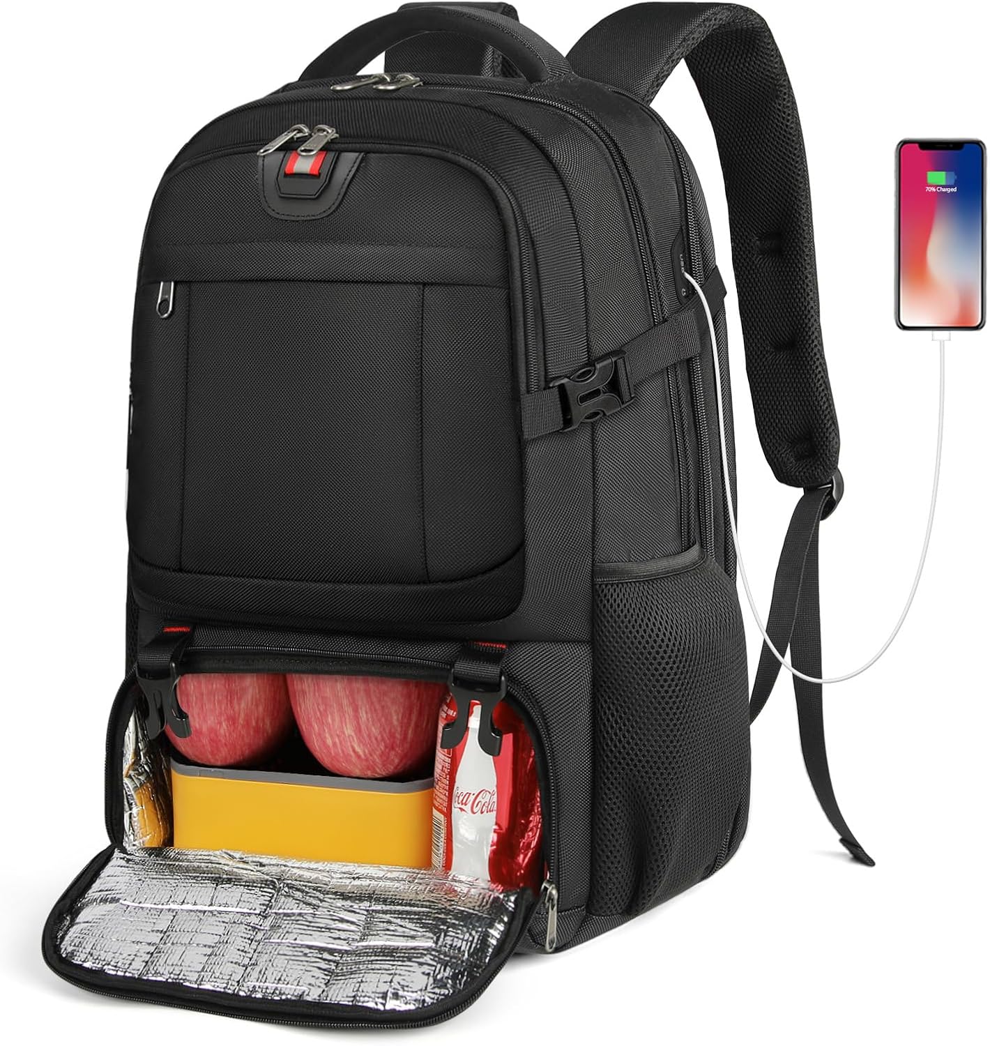 Mochila de Viaje Grande con Compartimento Térmico y Puerto USB