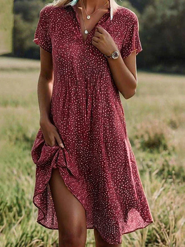 Vestido Camisero Manga Corta