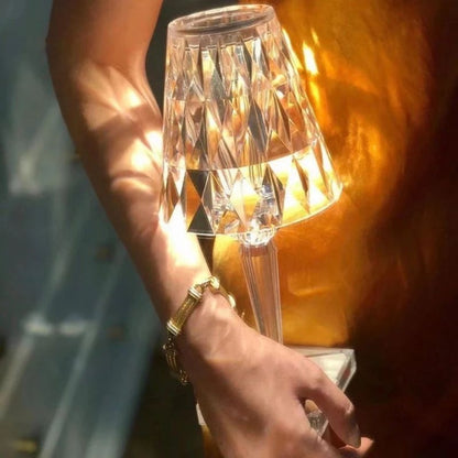 Lámpara Mesa Cristal Brillante