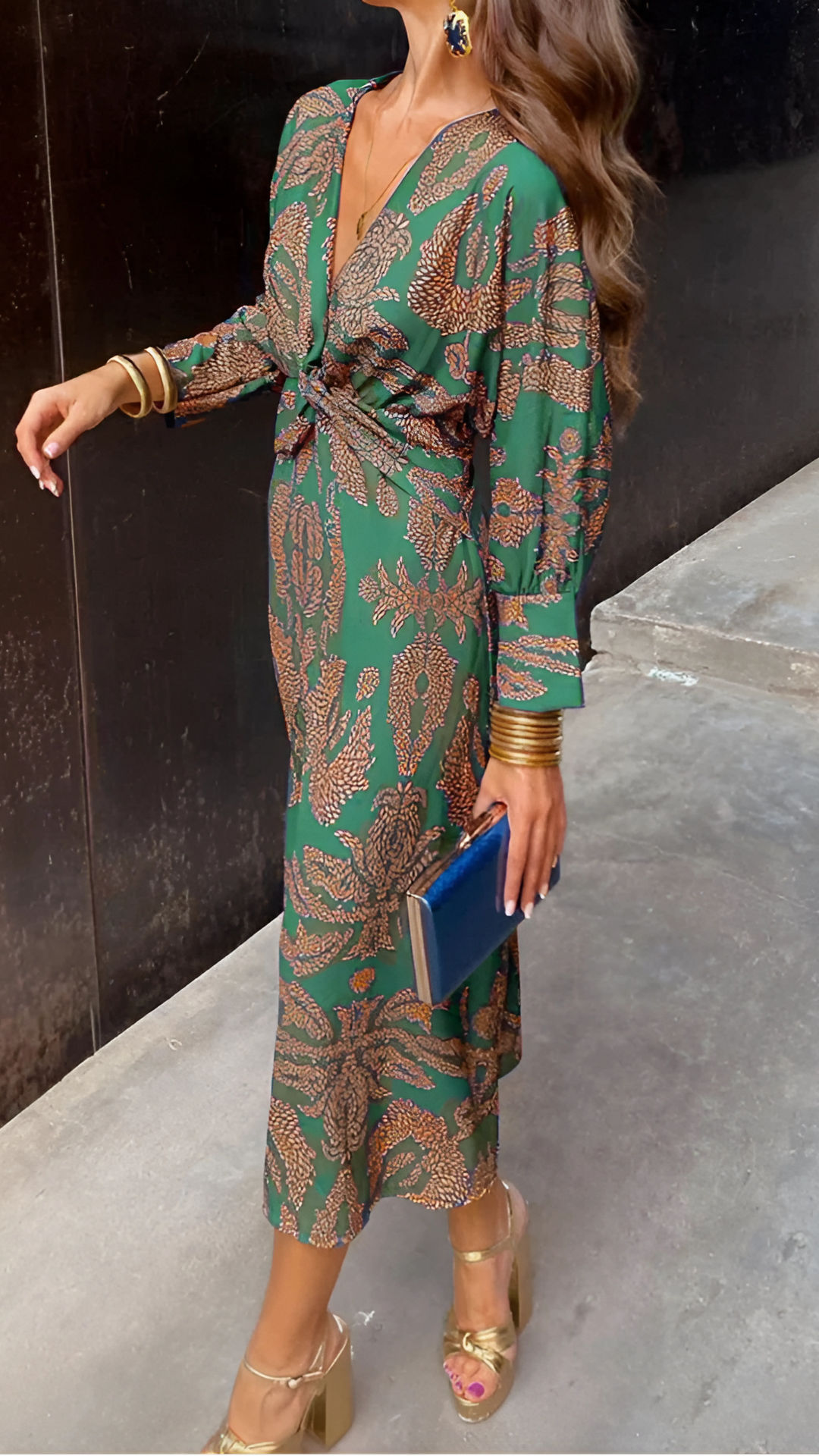 Vestido Midi Estampado