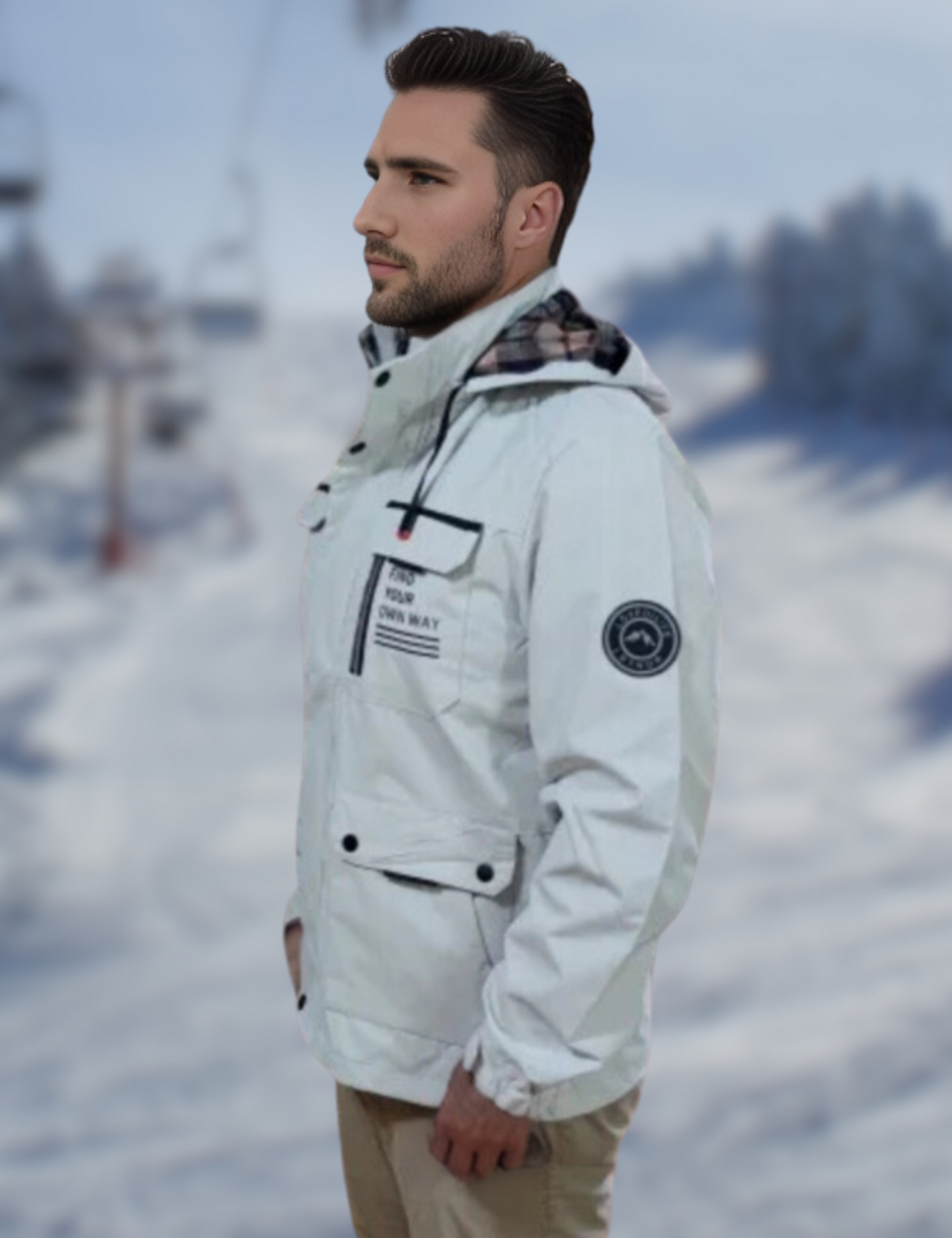 Chaqueta impermeable para hombre