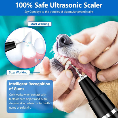 Limpiador Dental Ultrasónico para Mascotas – Eliminación Suave de Sarro y Placa
