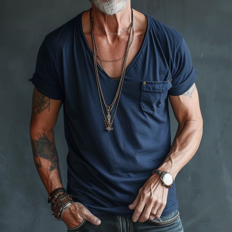 Camiseta Hombre Cuello V