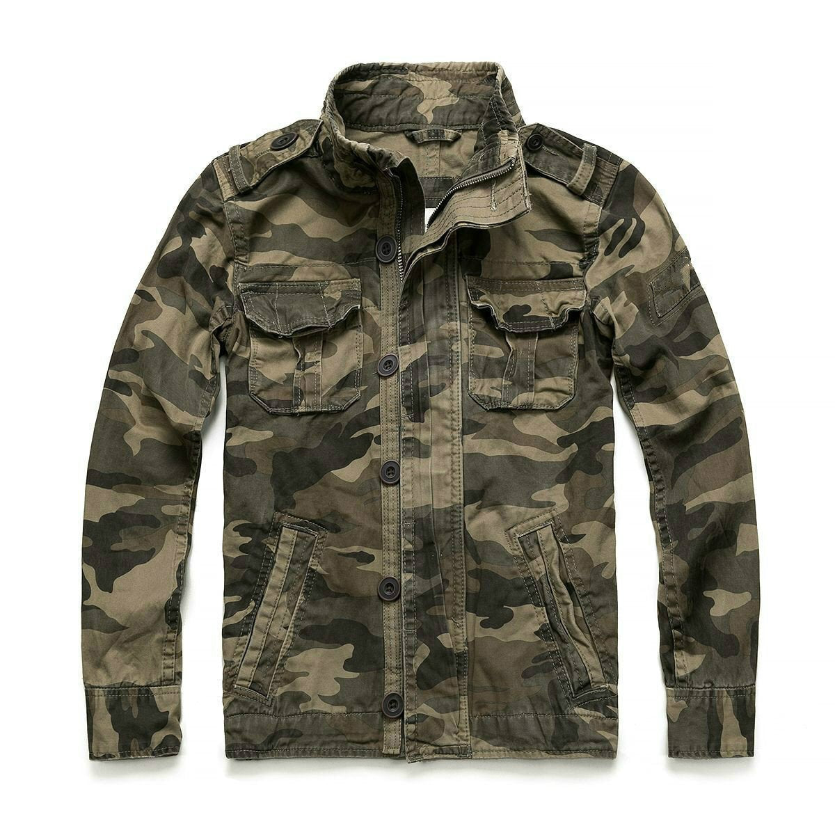 Chaqueta Militar de Algodón Darnel Hombre