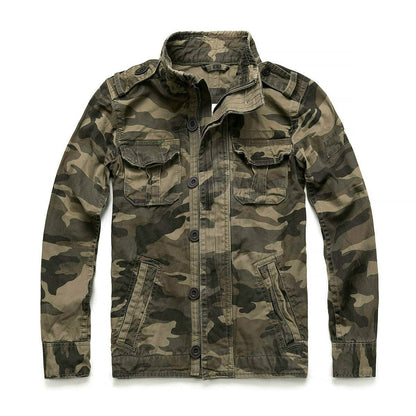 Chaqueta Militar de Algodón Darnel Hombre