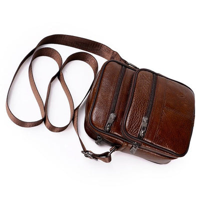 Bolso Bandolera de Cuero Duvare Hombre