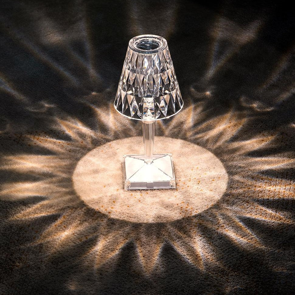 Lámpara Mesa Cristal Brillante