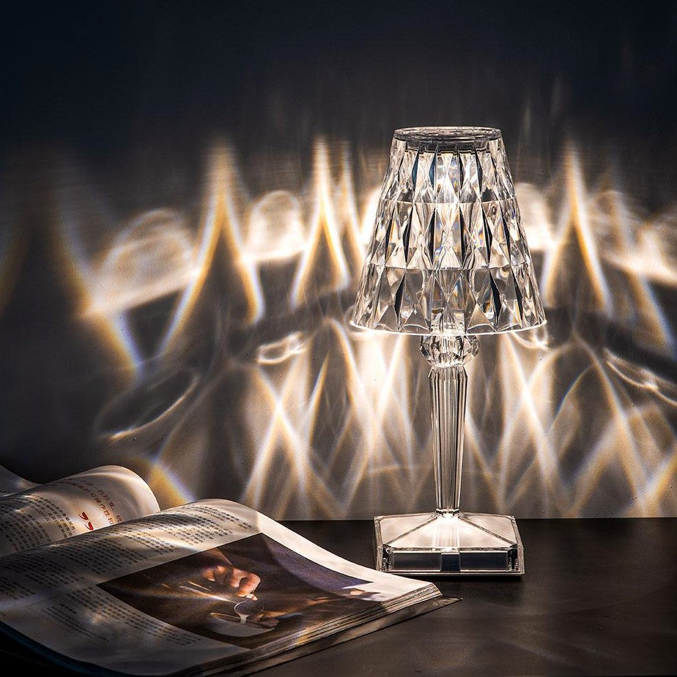 Lámpara Mesa Cristal Brillante