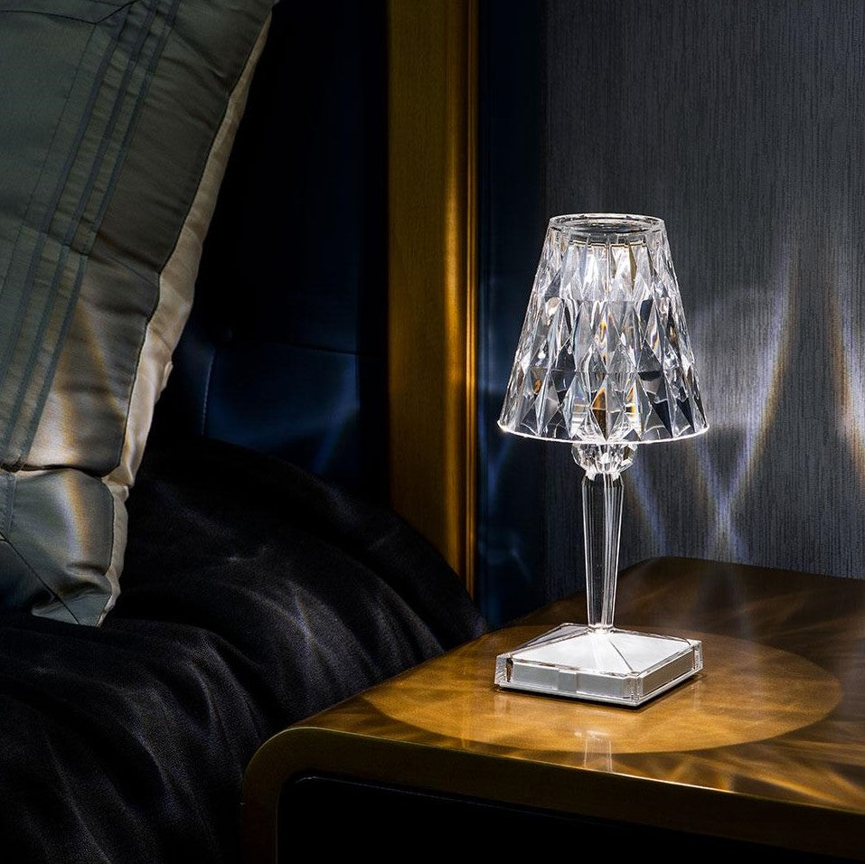 Lámpara Mesa Cristal Brillante