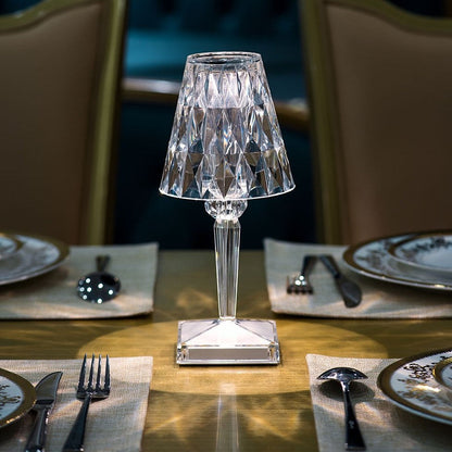 Lámpara Mesa Cristal Brillante