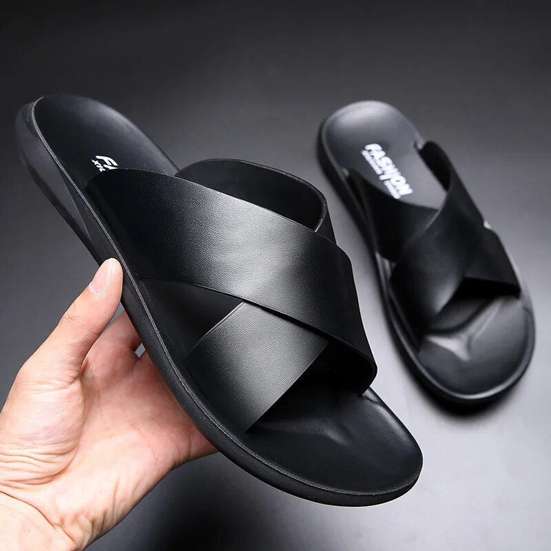 Sandalias Hombre Cuero Verano