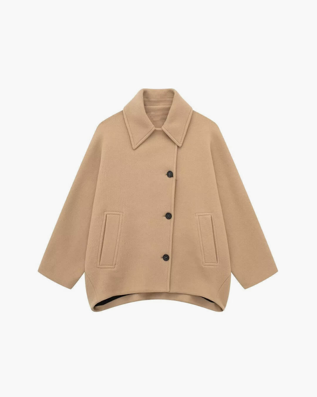 Abrigo Largo Mujer Lana Beige