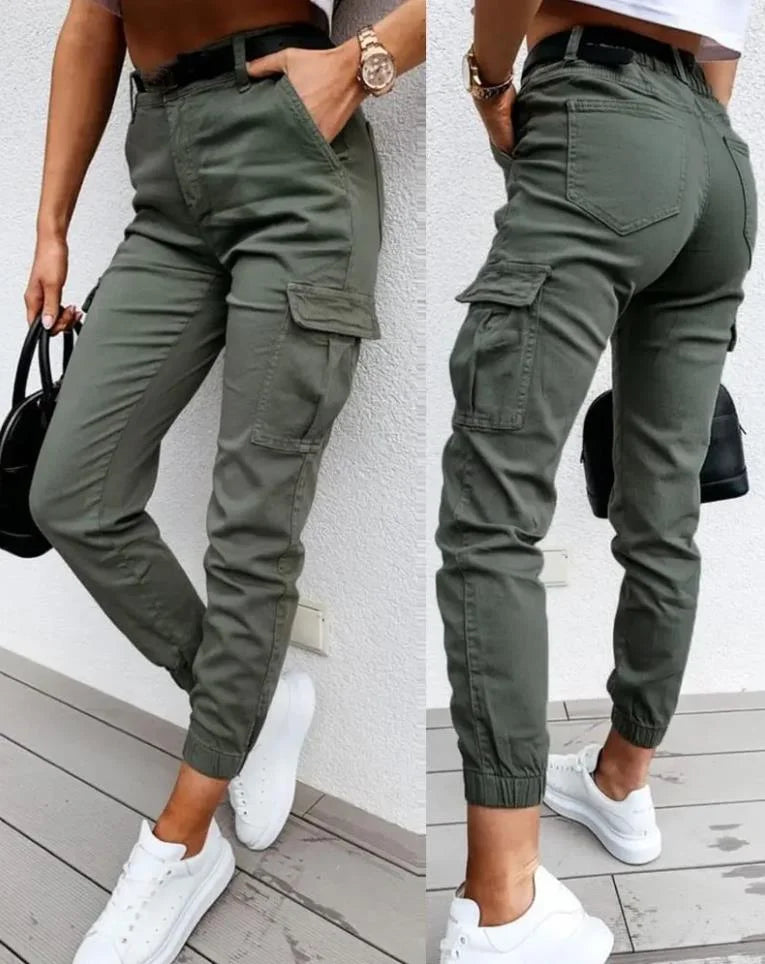 Pantalón Cargo Mujer Cintura Alta