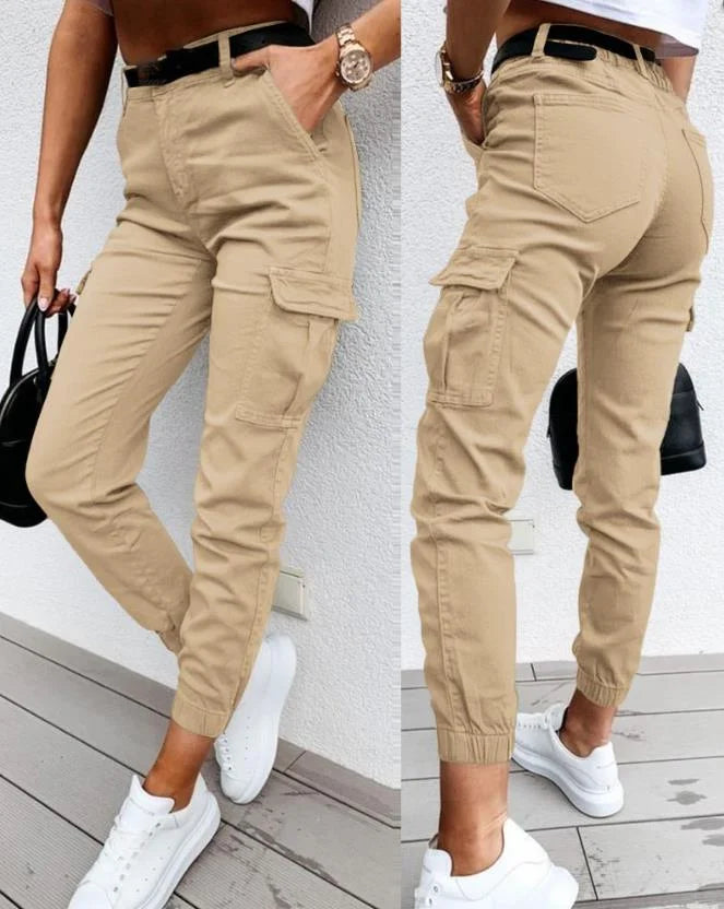 Pantalón Cargo Mujer Cintura Alta