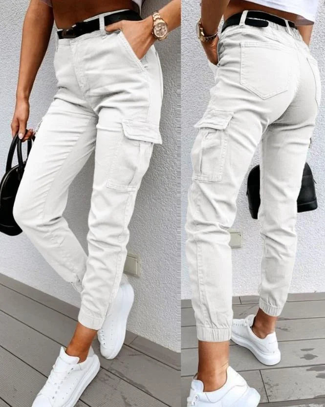 Pantalón Cargo Mujer Cintura Alta