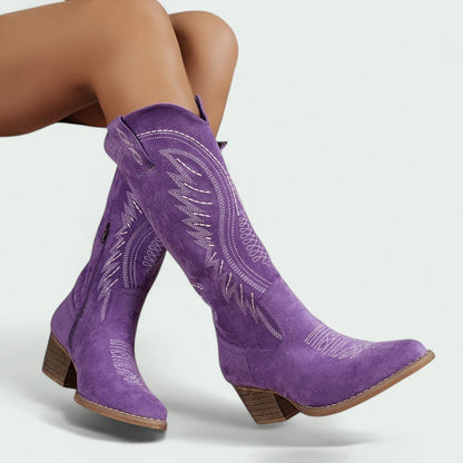 Botas Cowboy Mujer Bordadas